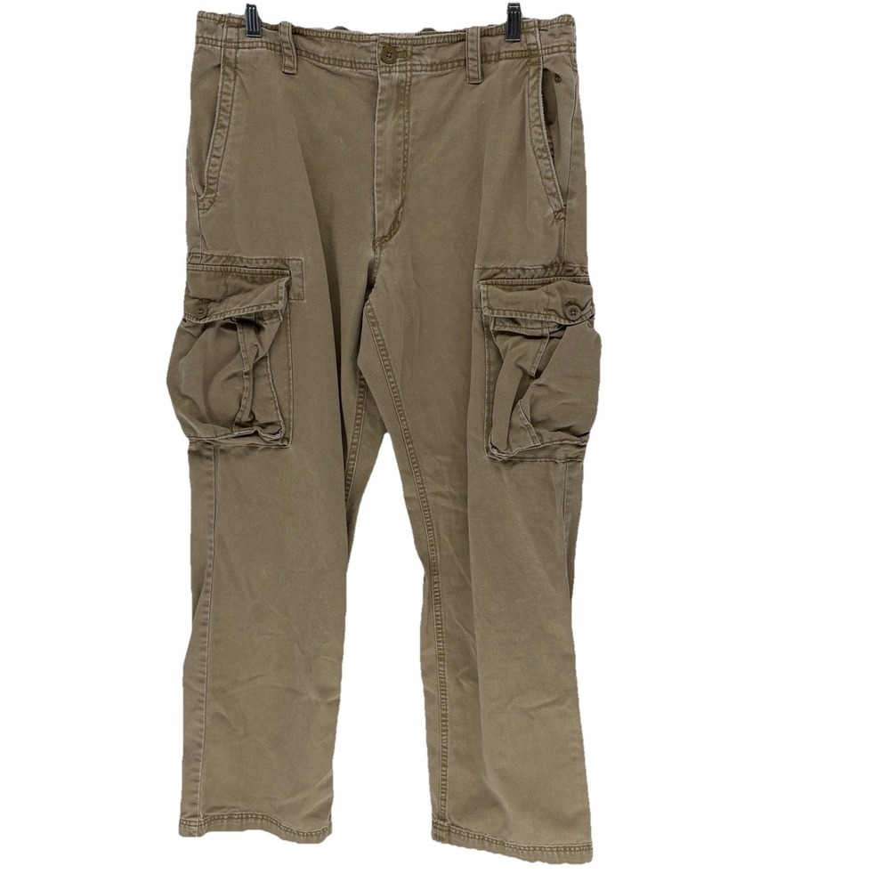 Vintage‎ Timberland Cargo Pants BeigeCotton Loose Relaxed Fit Y2K Men 34x34